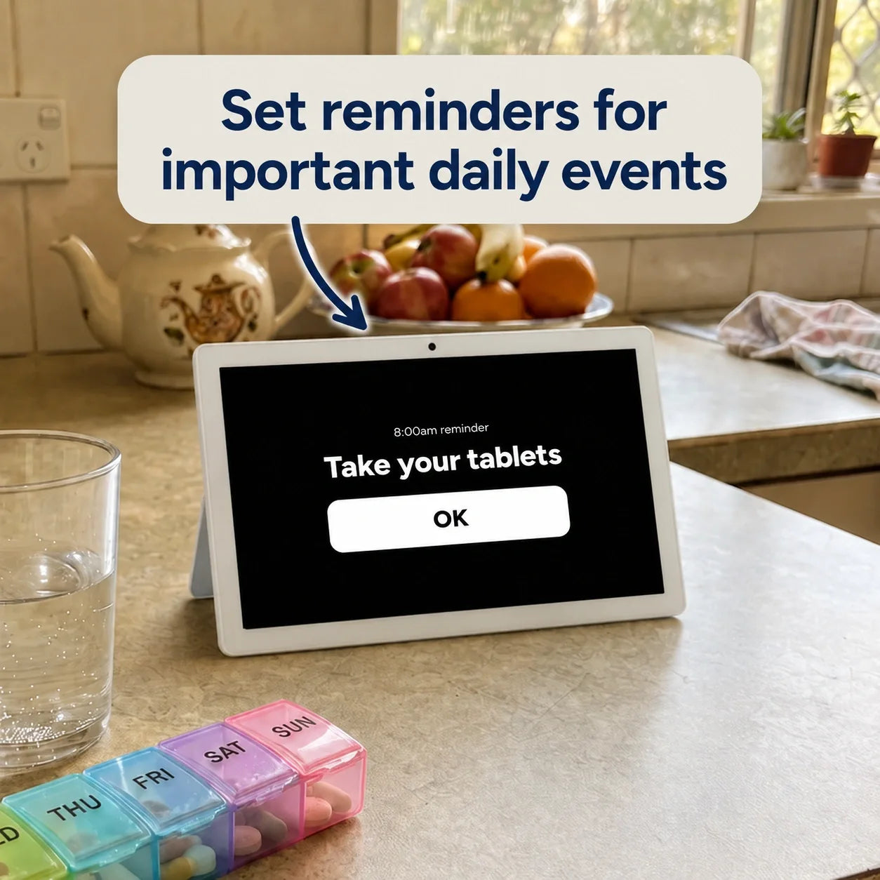 Set reminders for important daily events